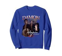 The Vampire Diaries Damon Sudadera, Unisex para Adultos, Azul Real, XXL