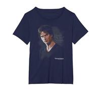 The Vampire Diaries Sometimes Camiseta, Mujer Tallas Grandes, Azul Marino, 3XL Grande