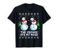 The Vegans Eat my Nose Snowman Christmas Broma Camiseta