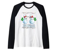 The Vegans Eat my Nose Snowman Christmas Broma Camiseta Manga Raglan
