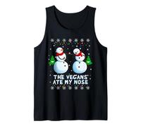 The Vegans Eat my Nose Snowman Christmas Broma Camiseta sin Mangas