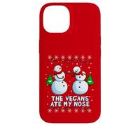 The Vegans Eat my Nose Snowman Christmas Broma Carcasa para iPhone 14