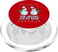 The Vegans Eat my Nose Snowman Christmas Broma PopSockets PopGrip para MagSafe