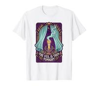The Veil Is Thin Tonight Witchy Mystic Mystic Mystery Tarot Camiseta gráfica económica, Hombre, Blanco, S