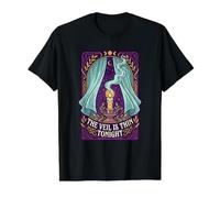 The Veil Is Thin Tonight Witchy Mystic Mystic Mystery Tarot Camiseta gráfica económica, Hombre, Negro, L