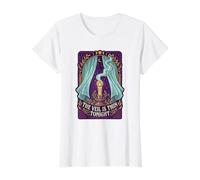 The Veil Is Thin Tonight Witchy Mystic Mystic Mystery Tarot Camiseta gráfica económica, Mujer, Blanco, L