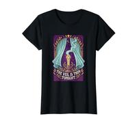 The Veil Is Thin Tonight Witchy Mystic Mystic Mystery Tarot Camiseta gráfica económica, Mujer, Negro, XS