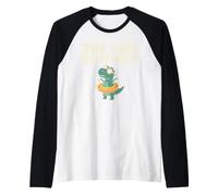 The Vibe is in Shambles Dinosaur Mental Health Awareness Camiseta Manga Raglan