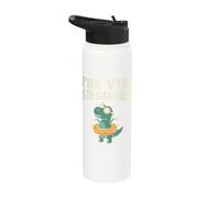 The Vibe is in Shambles Dinosaur Mental Health Awareness Stainless Steel Insulated Water Bottle