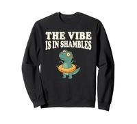 The Vibe is in Shambles Dinosaur Mental Health Awareness Sudadera