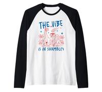 The Vibe Is In Shambles Funny Dinosaur Summer Camiseta Manga Raglan