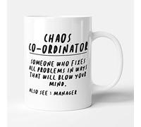 The Victorian Printing Company Limited Chaos Co-Ordinator - Taza de regalo divertida de gerente por Victorian Print
