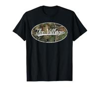 The Village Camo Distressed Throwback Classic Camiseta