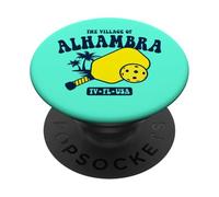 The Village of Alhambra TV FL USA Pickleball Design PopSockets PopGrip Adhesivo