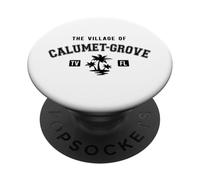 The Village of Calumet Grove - Diseño de Palmeras de Estilo clásico PopSockets PopGrip Adhesivo