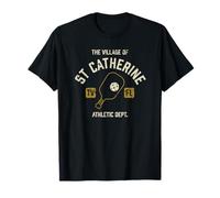 The Village of St Catherine Pickleball Diseño envejecido Camiseta