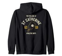 The Village of St Catherine Pickleball Diseño envejecido Sudadera con Capucha