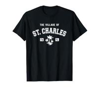 The Village of St Charles - Palmeras de Estilo clásico Camiseta gráfica económica