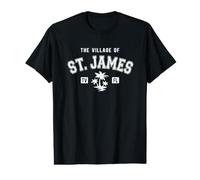 The Village of St James - Diseño de Palmeras de Estilo clásico Camiseta gráfica económica