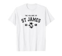 The Village of St James - Diseño de Palmeras de Estilo clásico Camiseta gráfica económica