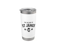 The Village of St James - Diseño de palmeras de estilo clásico Vaso térmico de acero inoxidable de doble pared