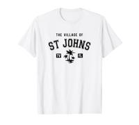 The Village of St Johns - Diseño de Palmeras de Estilo clásico Camiseta gráfica económica