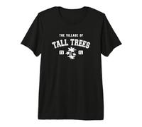 The Village of Tall Trees, diseño de Palmeras de Estilo clásico Camiseta Premium
