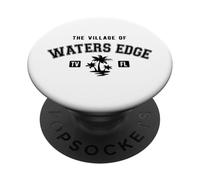 The Village of Waters Edge Estilo clásico Diseño de Palmeras PopSockets PopGrip Adhesivo