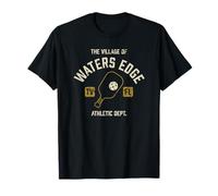 The Village of Waters Edge Pickleball Diseño envejecido Camiseta
