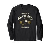 The Village of Waters Edge Pickleball Diseño envejecido Manga Larga
