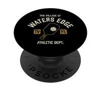 The Village of Waters Edge Pickleball Diseño envejecido PopSockets PopGrip Adhesivo