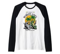 The Village of Waters Edge TV Manatí Alligator Design Camiseta Manga Raglan
