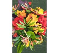 The Vine & Bloom Collection - Impressionist Watercolor Cover 1: “Golden Summer” Series | 5.5” x 8.5” Linen Look Paperback: Journal featuring watercolor garden bouquet with marigolds & roses