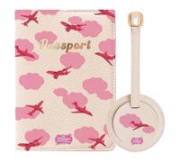 The Vintage Cosmetic Company Cartera para pasaporte y equipaje de mano para mujeres y niñas, elegante cartera de documentos de viaje que cumple con la etiqueta a juego, regalo de inspiración retro