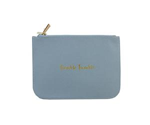 The Vintage Cosmetic Company Cosmetic Clutch Bag Once Upon a Time Faux Leather Make-up Accessory Blue Design