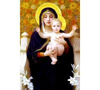 The Virgin of the Lilies - William-Adolphe Bouguereau - Notebook: 120 Lined Pages 6" x 9" Journal Diary Notepad