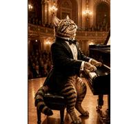 The Virtuoso Piano Player Cat: A Lined Hardcover Journal for Piano Lovers, Classical Music Enthusiasts, Cat Lovers, Concert Notes, Creative Writing, and Everyday Inspiration