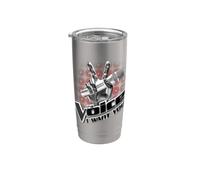 The Voice Microphone Logo Vaso térmico de acero inoxidable de doble pared