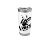 The Voice One Color Logo Vaso térmico de acero inoxidable de doble pared