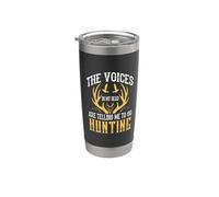 The Voices In My Head Are Telling Me To Go Hunting Hunter Vaso térmico de acero inoxidable de doble pared
