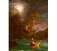 The Voyage of Life (Manhood) - Thomas Cole - Large Notebook: 120 Lined Pages, College Ruled, 8.5"x 11" Journal Diary Notepad