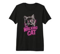 The Walking Cat - Divertido Gato Zombie Estilo Grunge Camiseta Premium