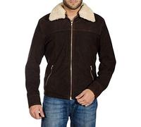 The Walking Dead Andrew Lincoln Rick Grimes - Chaqueta de camionero de piel de ante marrón, Rick Grimes - Chaqueta de piel de ante, L