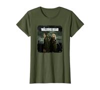 The Walking Dead Daryl y Carol Temporada 11 Camiseta, Mujer, Verde Oliva, 3XL