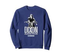 The Walking Dead Dixon Addiction Sudadera, Unisex para Adultos, Azul Marino, M