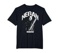 The Walking Dead Negan Mono Camiseta, Hombre Tallas Grandes, Negro, 4X Alto