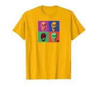 The Walking Dead Skull Pop Camiseta, Hombre, Dorado Brillante, 3XL