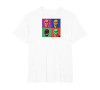 The Walking Dead Skull Pop Camiseta, Hombre Tallas Grandes, Blanco, 2X Alto