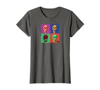 The Walking Dead Skull Pop Camiseta, Mujer, Asfalto, XXL