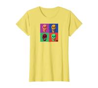 The Walking Dead Skull Pop Camiseta, Mujer, Limón, M